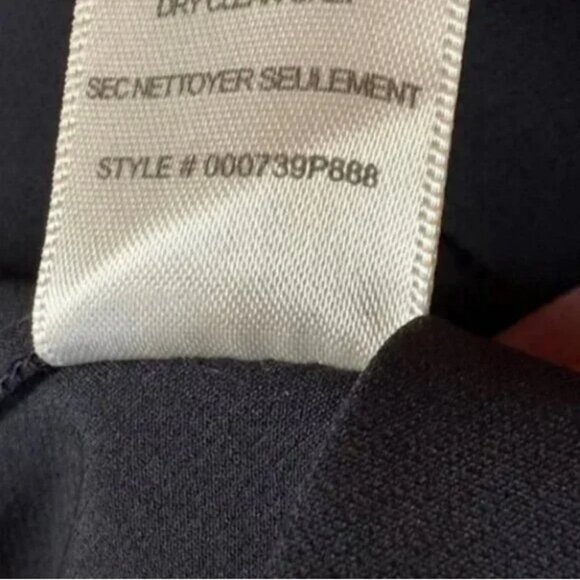 Rebecca Taylor Ava Techy Navy Pants with Tuxedo Black Stripe Size 4 - Picture 11 of 11